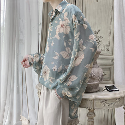 Blusa Floral Protección Solar Manga Larga Juvenil Holgada - Image 4