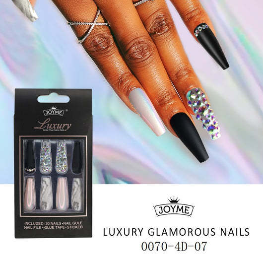 Pegatinas de Uñas Decoradas con Cristales y Escalera Larga - Image 25