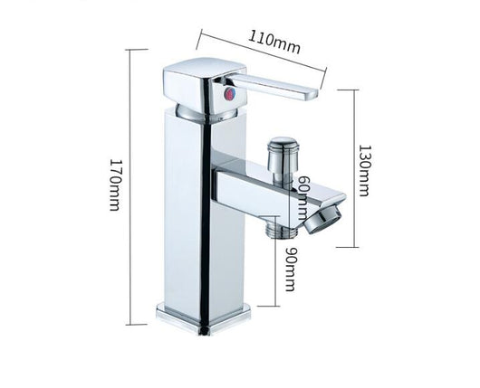 Grifo Monomando Lavabo Ducha 2 en 1 con Control de Agua Caliente y Fría - Image 5