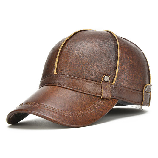 Gorro de Cuero para Hombre con Protección Auditiva - Invierno Acolchado - Image 8