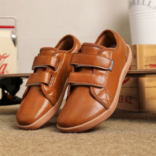 Zapatos Casuales de Cuero Ancho con Velcro para Hombre y Mujer Talla Grande - Image 11