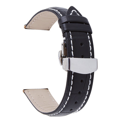Correa de Reloj de Cuero Vacuno Premium con Cierre Mariposa de Doble Click - Image 16