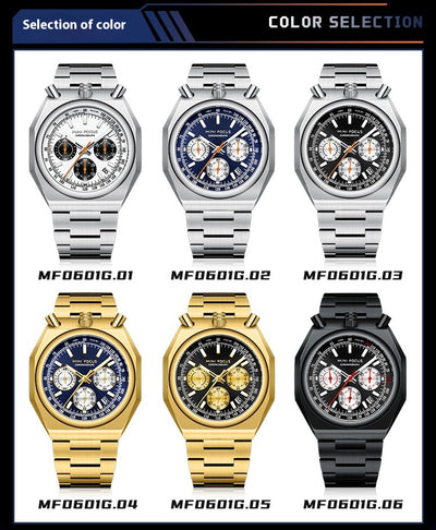 Reloj de Pulsera Multifunción Retro con Correa de Acero Inoxidable - Image 10