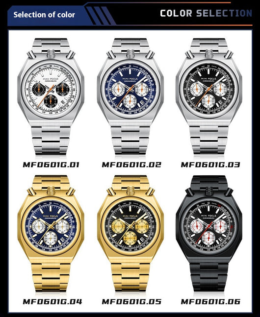 Reloj de Pulsera Multifunción Retro con Correa de Acero Inoxidable - Image 10