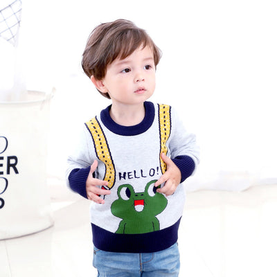 Suéter Tejido de Rana con Tirantes Ajustables para Niños - Image 8