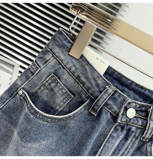 Falda Denim Cintura Alta Corte A - Image 13