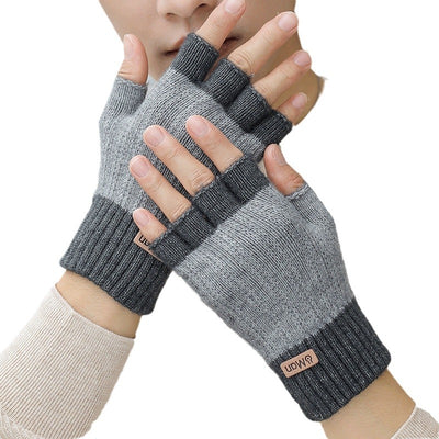 Guantes Tejidos Gruesos de Media Caña para Hombre - Image 5