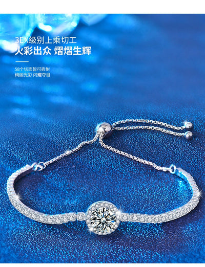 Pulsera Plateada para Mujer con Circonitas Brillantes Estilo Estrellado - Image 5