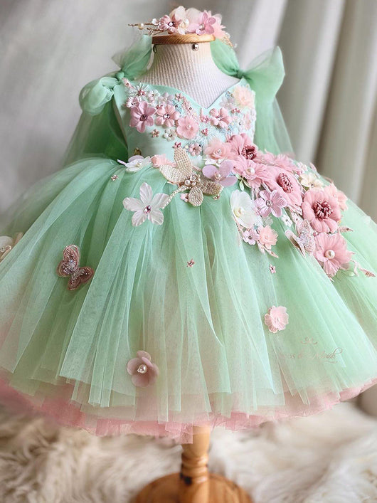 Vestido Infantil con Falda de Tul y Moño - Image 6