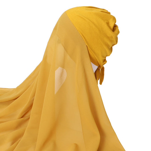 Pañuelo Capucha de Gasa Perlada con Elástico Ajustable - Image 11