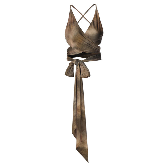 Chaleco Estampado con Cordones y Espalda Descubierta - Ajuste Slim para Mujer - Image 6
