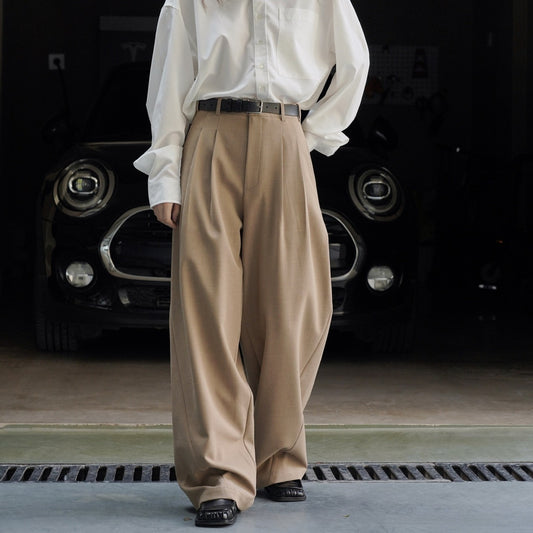 Pantalones Casuales Mujer con Textura Suelta y Perfil Relajado