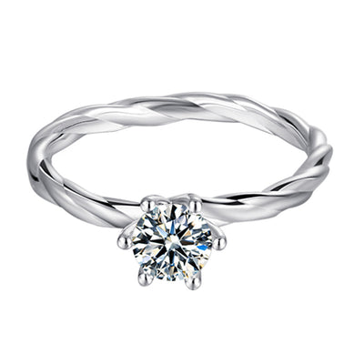 Anillo de Moissanita de 0.5 Quilates con Diseño Clásico de Seis Puntas - Image 7