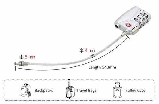 Candado de Cable para Maleta de Viaje - Image 24