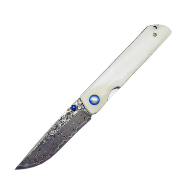 Cuchillo Plegable de Acero Damasco Premium - Portátil y Resistente - Image 5