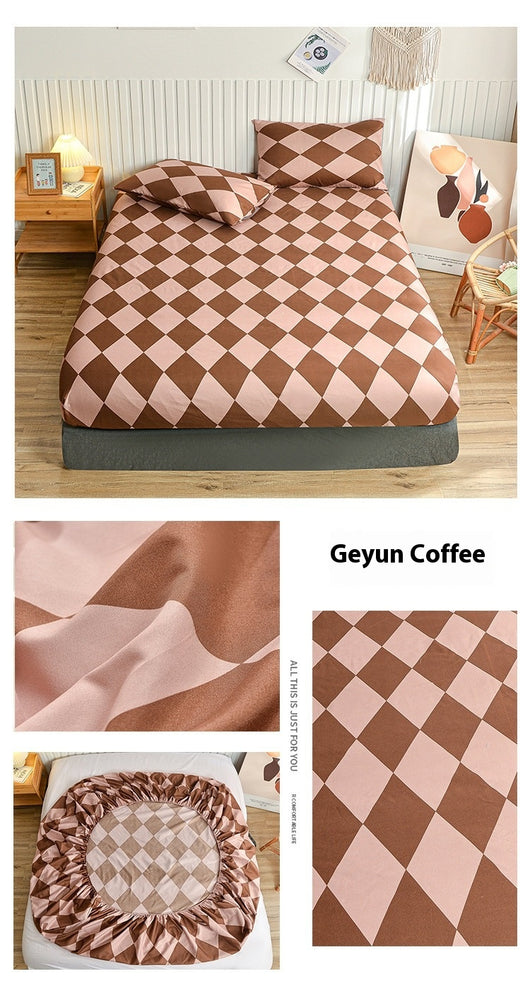 Juego de Sábana Ajustable y Funda de Almohada Estampada Suave - Image 25