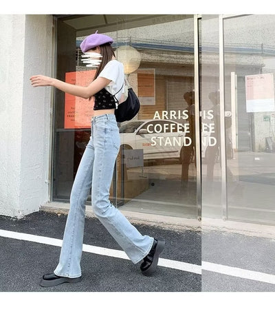 Jeans Acampanados Retro Cintura Alta Efecto Esbeltez para Mujer - Image 18