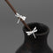 Dragonfly Stud Earrings Sterling Plateado Elegance Plateado