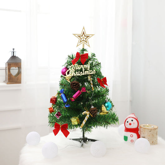 Árbol de Navidad Miniatura con Luces LED, Accesorios y Decoraciones de Escritorio - Image 6