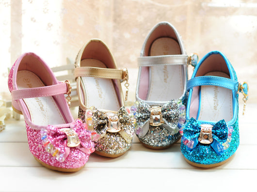 Zapatos de Tacón para Niñas Princesa con Cristales - Tallas Medianas y Grandes - Image 7