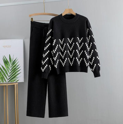 Conjunto Reductor de Pantalón Palazzo y Suéter Fashionable - Image 10