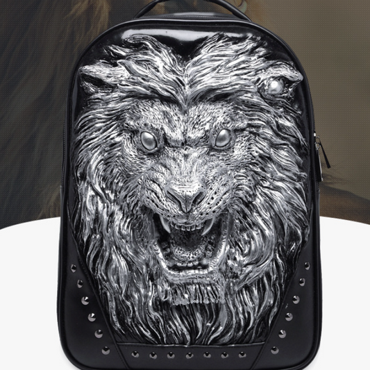 Mochila Unisex con Diseño 3D de León Furioso - Image 2