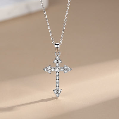 Collar Cruz de Plata 925 con Diamantes Completos - Image 7