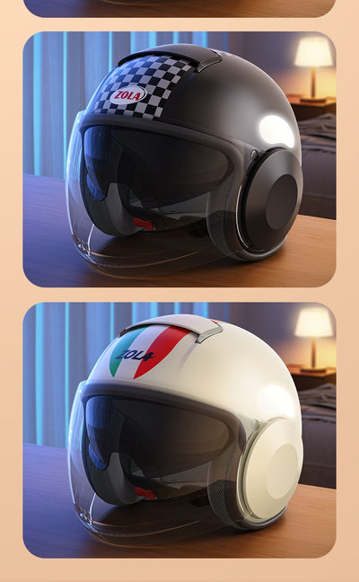 Casco Integral Motocicleta Eléctrica Doble Espejo Invierno con Diseño Personalizado - Image 12