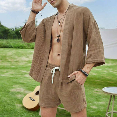 Conjunto Holgado de Camisa y Shorts - Dos Piezas Casual - Image 10