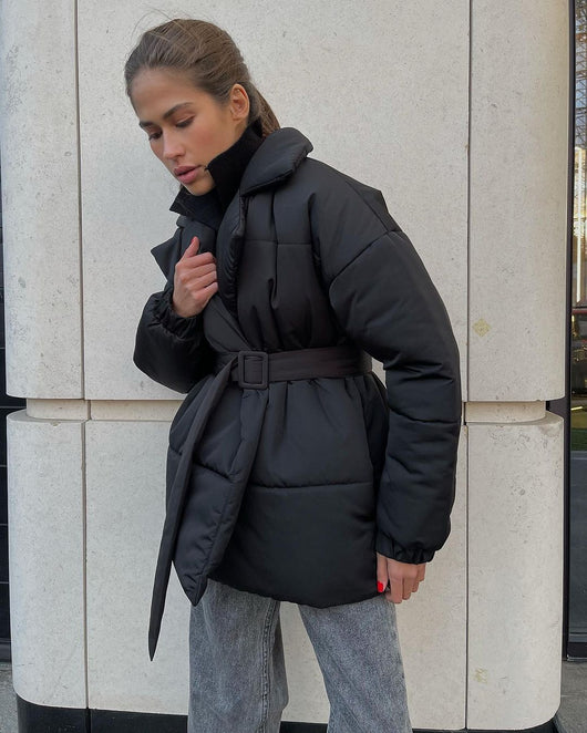 Abrigo de Invierno Entallado para Mujer - Diseño Clásico con Solapa y Cintura Marcada - Image 8