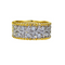 Light Luxury Estilo 925 Plateado Fabric Cutout Pattern Retro Women's Ring R572 Fen Dorado Band Size5