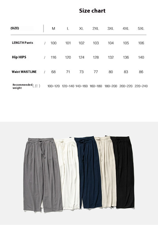 Pantalones Anchos de Lino y Algodón para Tallas Grandes - Cómodos y Transpirables - Image 12