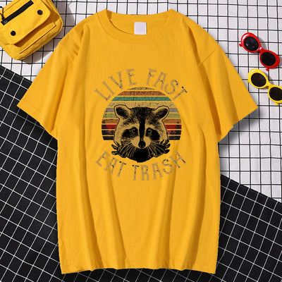 Playera Hombre Estilo Urbano Live Fast Eat Trash - Image 17