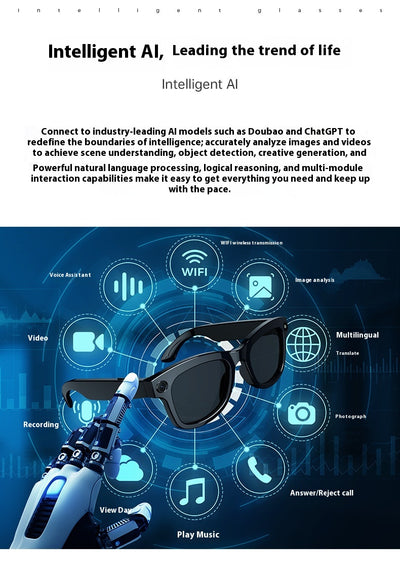 Gafas Inteligentes con Cámara HD y Traductor IA en Tiempo Real - Image 15