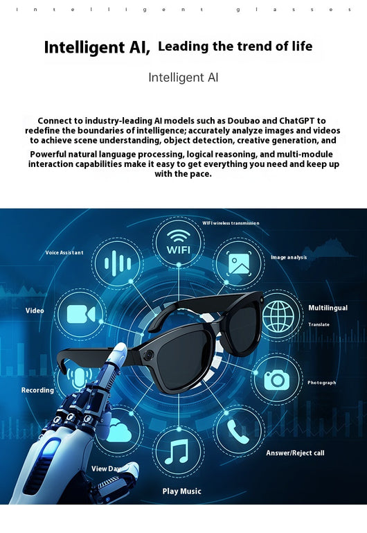 Gafas Inteligentes con Cámara HD y Traductor IA en Tiempo Real - Image 15