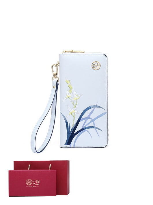 Billetera Étnica de Cuero con Estampado y Cierre para Mujer - Image 9
