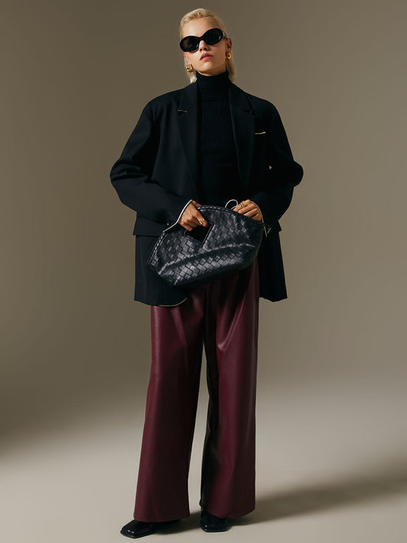 Abrigo de Lana Twill Elegante para Mujer