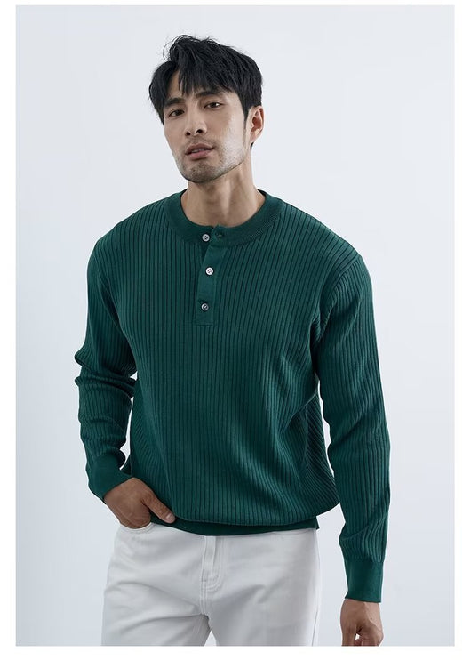 Suéter Ejecutivo Preppy de Manga Larga para Hombre - Image 22