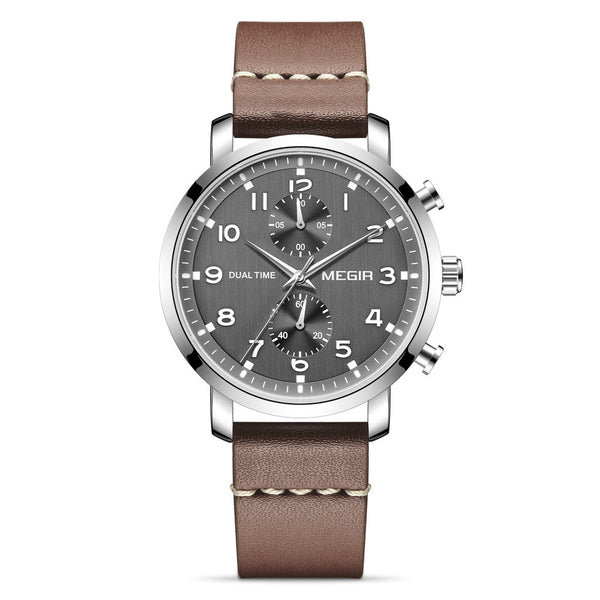 Reloj Deportivo de Acero Inoxidable con Cronógrafo de Cinco Manecillas