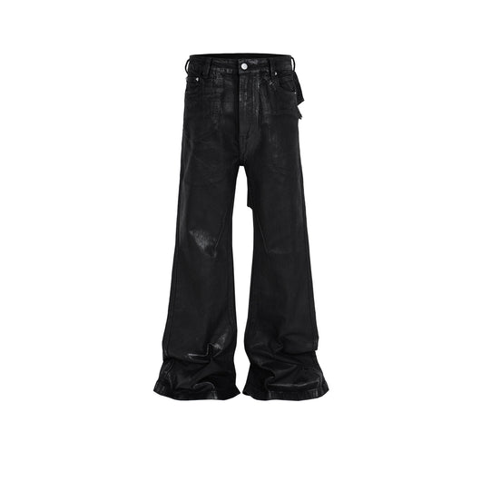 Pantalones Bootcut de Vinilo con Costuras Desgastadas - Image 2