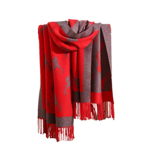 Bufanda de Cachemira Reversible Multicolor para Mujer - Image 9