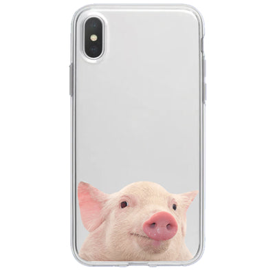Funda para iPhone Diseño Cerdo Adorable Transparente y Suave - Image 20