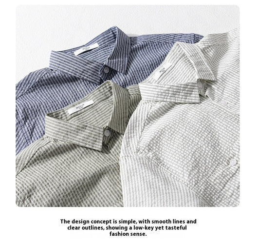 Camisa Casual de Algodón Manga Corta para Hombre - Versátil y Moderna - Image 5