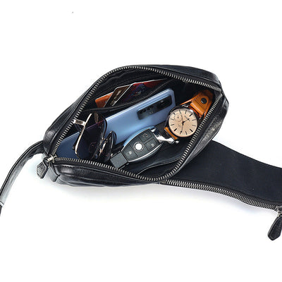 Bolsa Mensajero de Cuero Curtido al Vegetal para Hombre - Estilo Urbano - Image 9