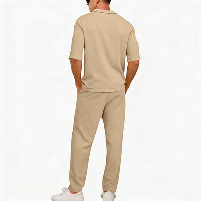 Traje Ejecutivo de Manga Corta con Solapa y Pantalón - Image 17