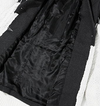 Chaqueta de Punto Jacquard Patchwork con Borde Deshilachado - Image 12