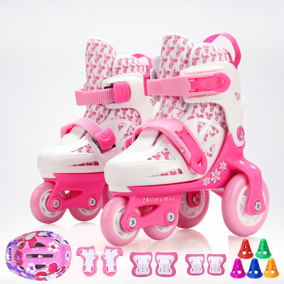 Patines Ajustables de Doble Fila para Niños - Set Completo