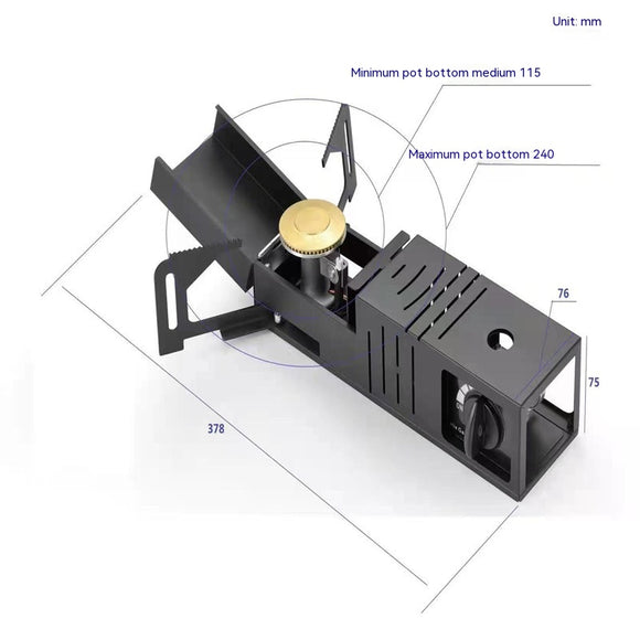 Estufa Portátil Plegable para Camping y Asados