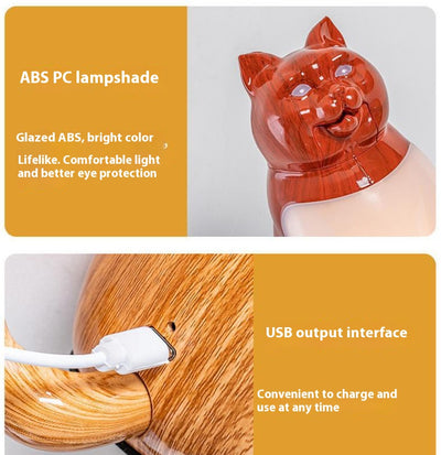 Lámpara de Pared Gato USB con Luz Nocturna y Carga Inalámbrica - Image 11