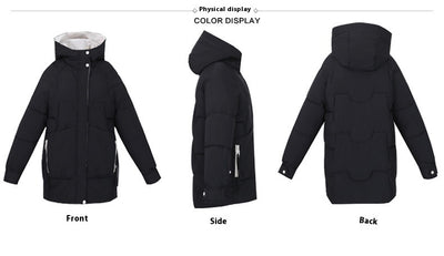 Chaqueta Acolchada de Plumón Mujer Largo Invierno - Image 8